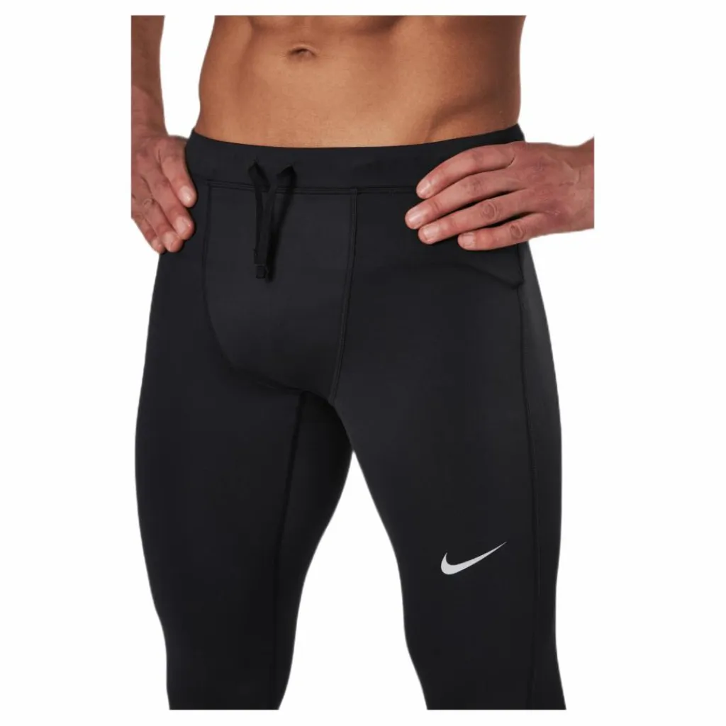 Nike Dri-FIT Challenger Men's Running Tights BLACK/REFLECTIVE SILV Svart