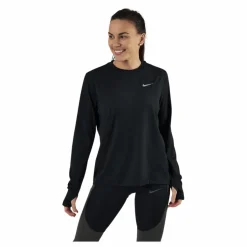 Dri-FIT Element Women's Running Crew BLACK/REFLECTIVE SILV*Nike New
