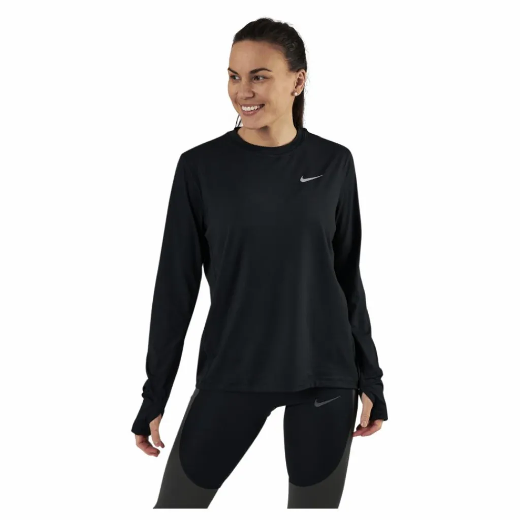 Dri-FIT Element Women's Running Crew BLACK/REFLECTIVE SILV*Nike New