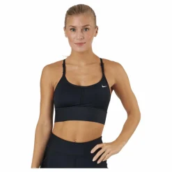 Dri-FIT Indy Women's Light-Support Padded Longline Sports Bra BLACK/WHITE*Nike Best