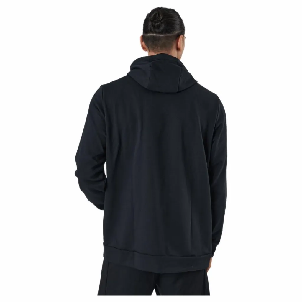 Nike Dri-FIT Men's Full-Zip Training Hoodie BLACK/WHITE Svart Discount