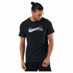 Nike Dri-FIT Men's Swoosh Training T-Shirt BLACK Svart Online
