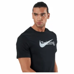 Nike Dri-FIT Men's Swoosh Training T-Shirt BLACK Svart Online