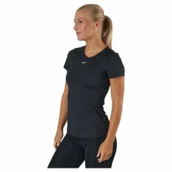 Dri-FIT One Women's Slim Fit Short-Sleeve Top BLACK/WHITE*Nike