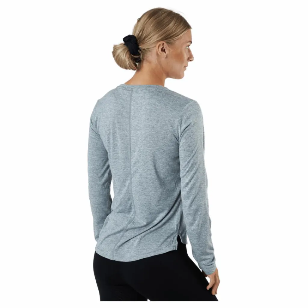 Nike Dri-FIT One Women's Standard Fit Long-Sleeve Top PARTICLE GREY/HTR/BLACK Grå Hot