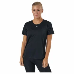 Nike Dri-FIT One Women's Standard Fit Short-Sleeve Top BLACK/WHITE Svart Online