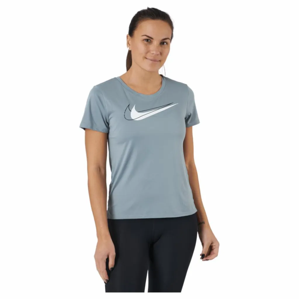 Nike Dri-fit Swoosh Run Women's Run Particle Grey/white Grå Hot