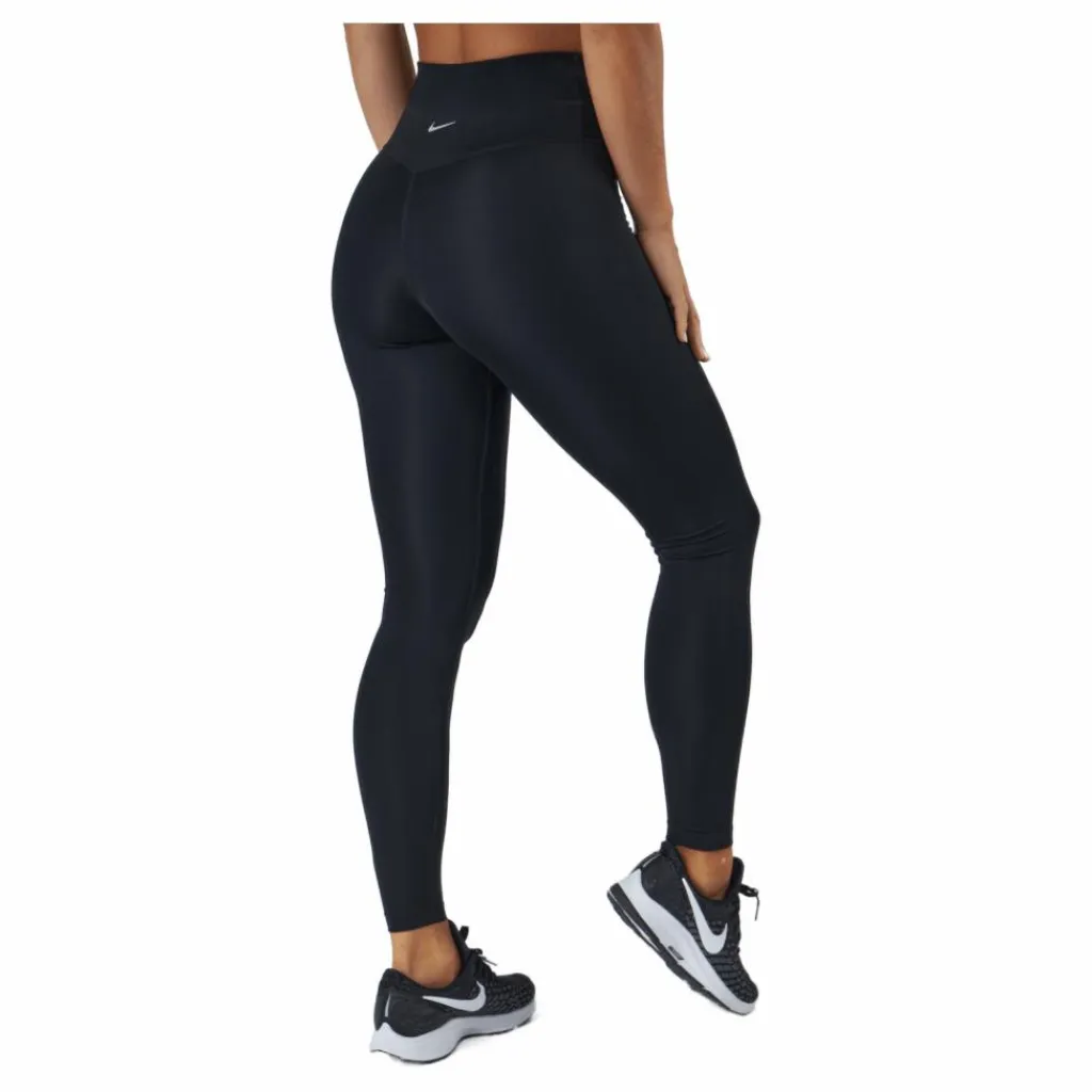 Nike Dri-fit Swoosh Run Women's 7/8 Black/white Svart Best