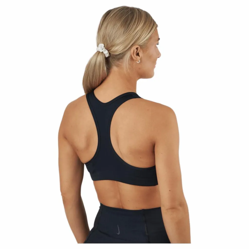 Nike Dri-FIT Swoosh Women's Medium-Support Graphic Sports Bra BLACK/WHITE/PARTICLE GREY Svart Outlet