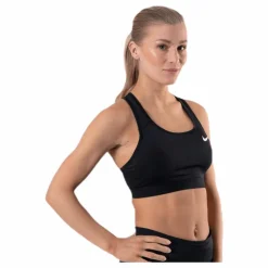 Dri-FIT Swoosh Women's Medium-Support Non-Padded Sports Bra BLACK/BLACK/WHITE*Nike
