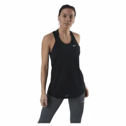 Nike Dry Essential Elastika Tank White/Black Svart Clearance
