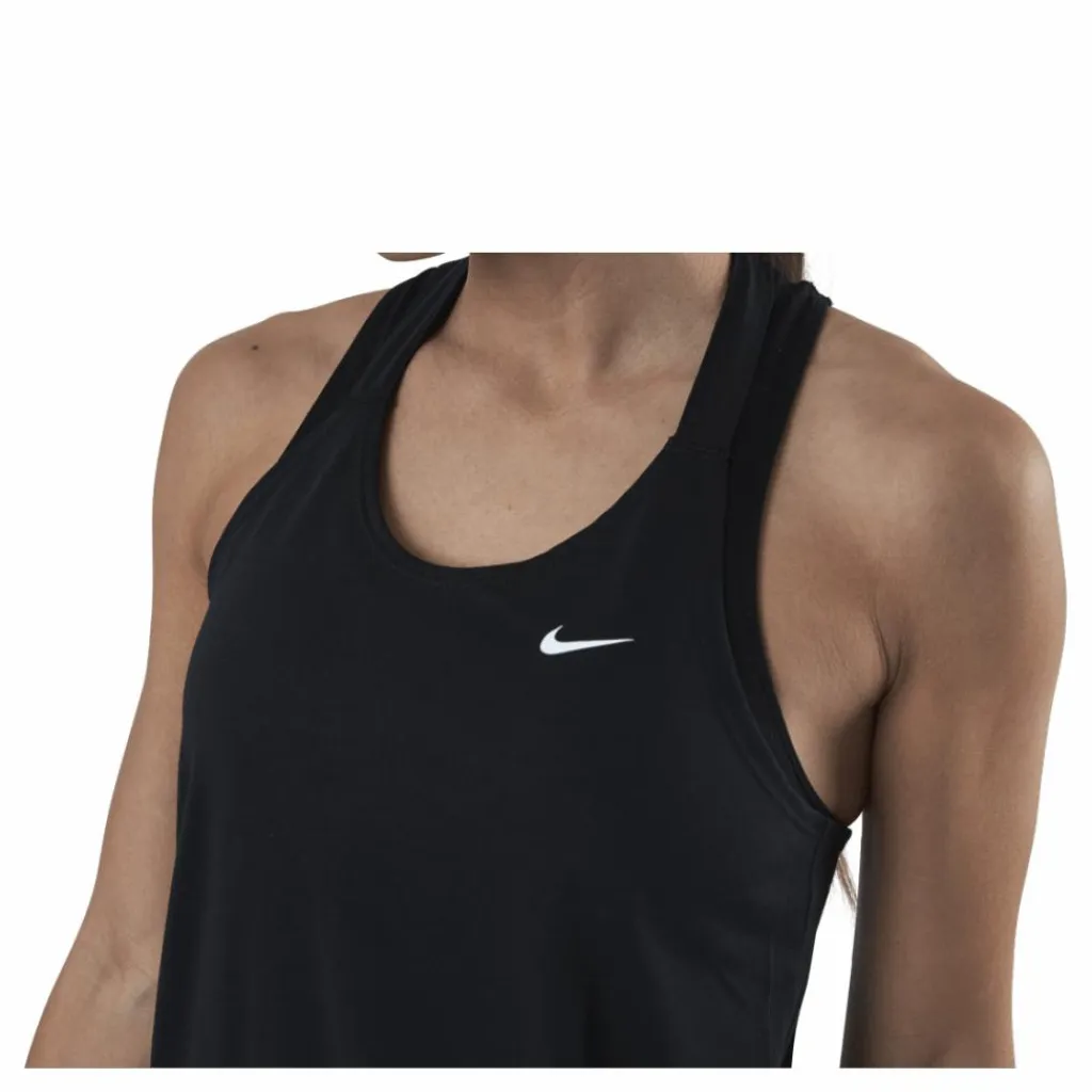 Nike Dry Essential Elastika Tank White/Black Svart Clearance