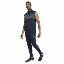 Nike Dry Pant Fleece Linear Vision Blue Blå Discount