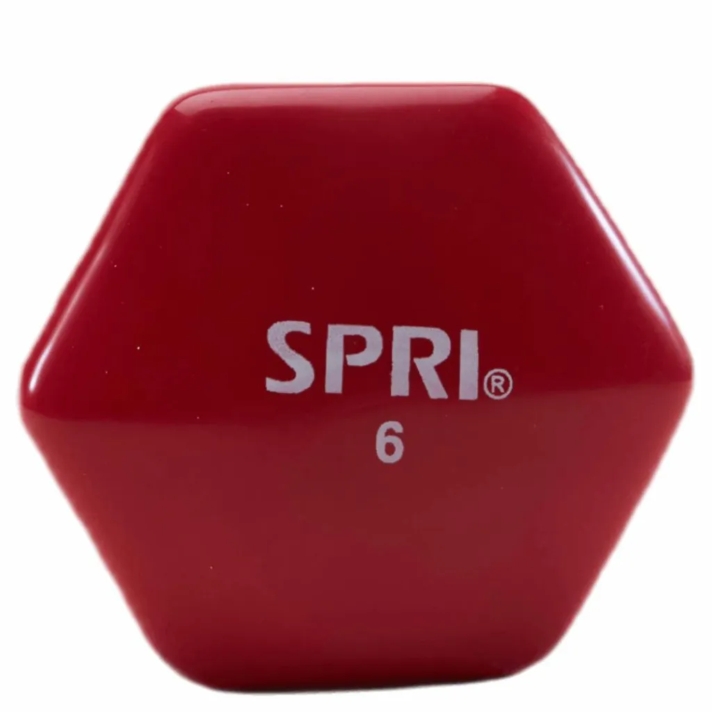 SPRI Dumbbell Vinyl 2,7KG/6LBS Röd Clearance