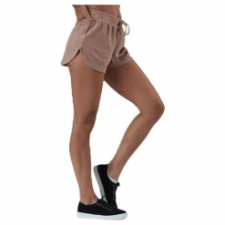 Pieces Dunja Terry Mw Shorts Lounge Bc Red Röd Hot