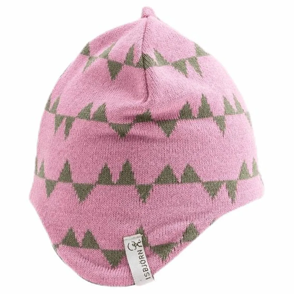 ISBJÖRN Of Sweden Eaglet Knitted Flap Cap Pink Rosa Best