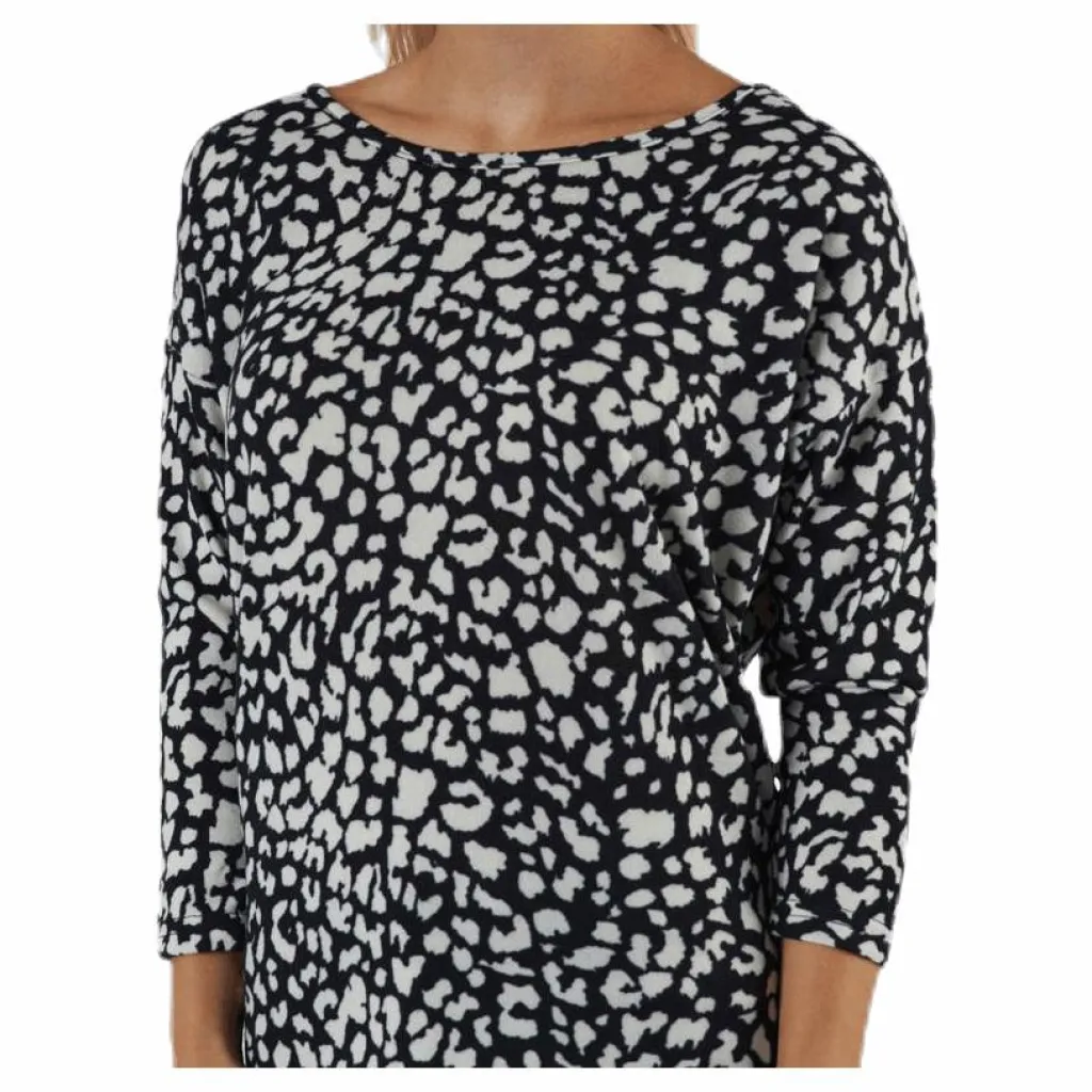 Only Elcos 4/5 Aop Top Jrs Black Svart Outlet