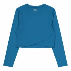 Ella Overlap Long Sleeve Top Blue Coral*BLACC Sale