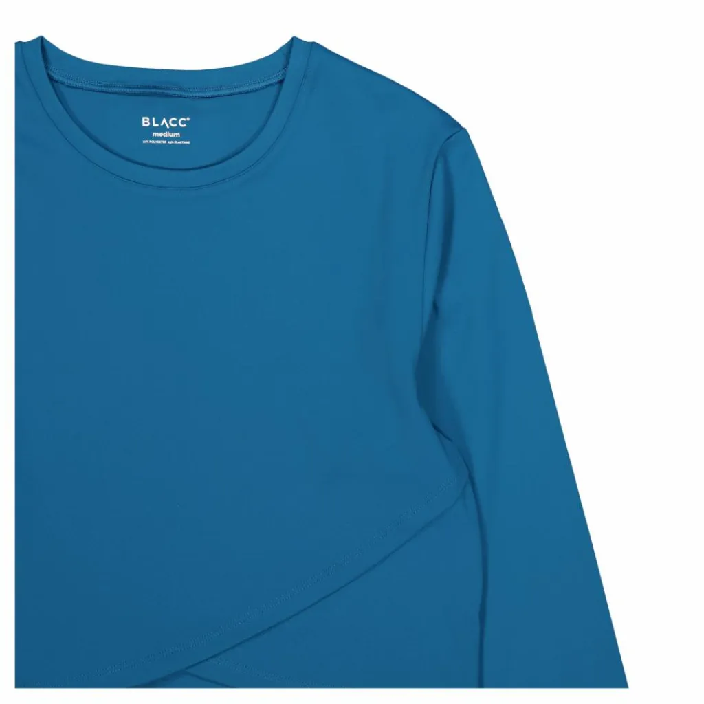 Ella Overlap Long Sleeve Top Blue Coral*BLACC Sale
