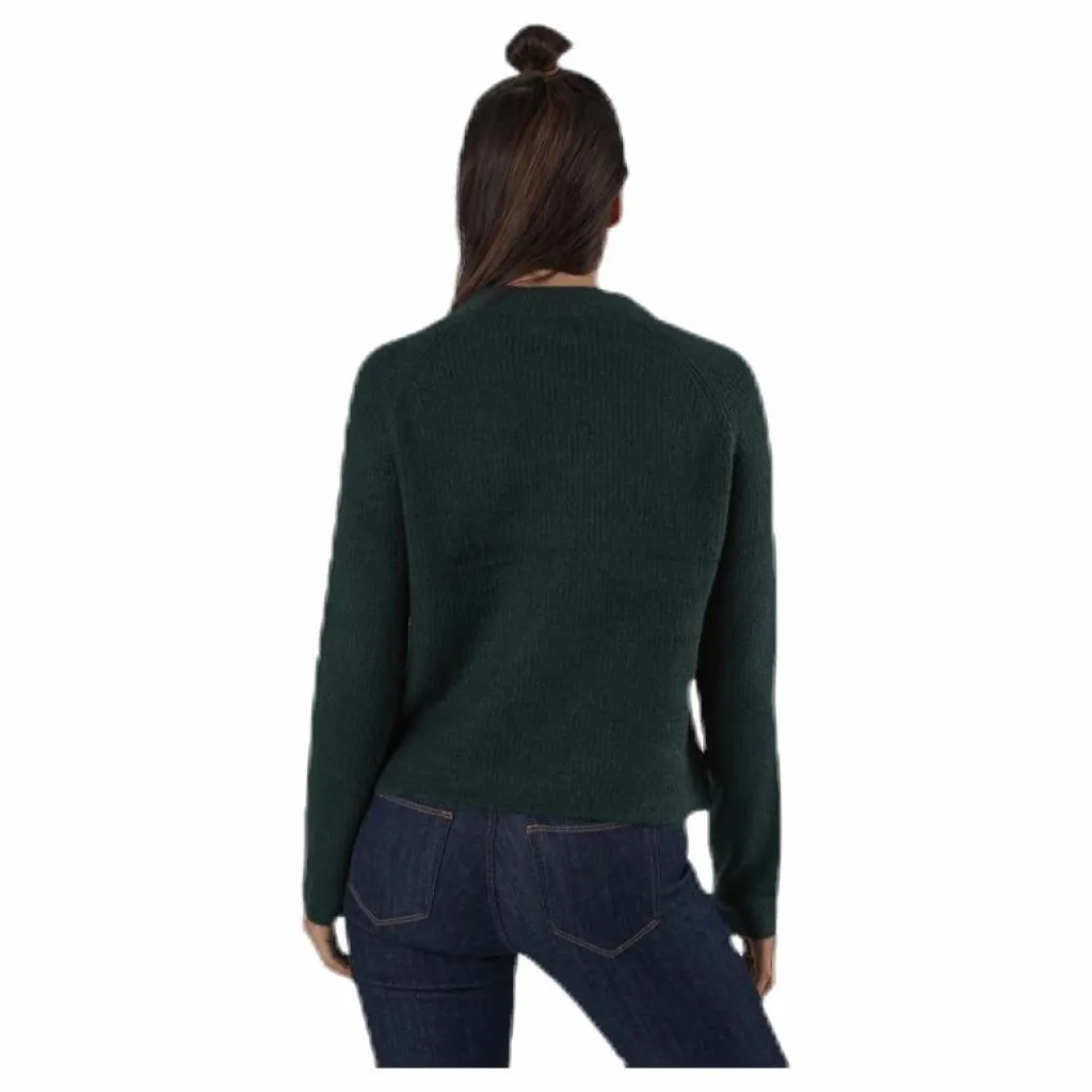 Ellen Ls O-Neck Knit Green*Pieces