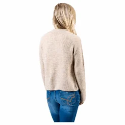 Pieces Ellen Ls O-Neck Knit White Vit Online