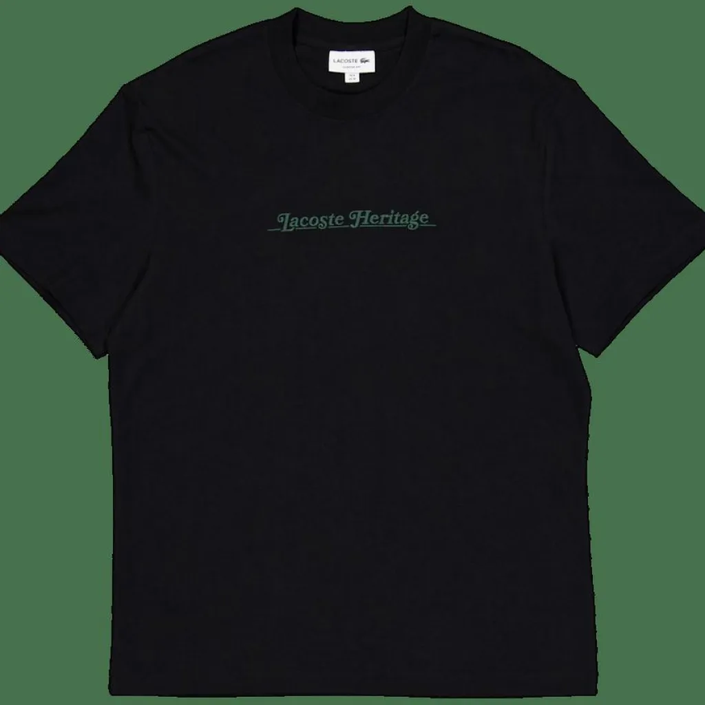 Lacoste Embroidered Cotton T-shirt Noir 031 Black Hot