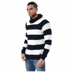 Holebrook Emil Wrap Neck Blue/White Blå och Vit Hot