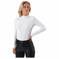 Only Emma L/S High Neck Top Jrs Beige Outlet