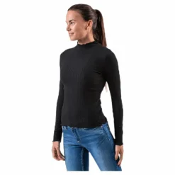 Emma L/S High Neck Top Jrs Black*Only Best