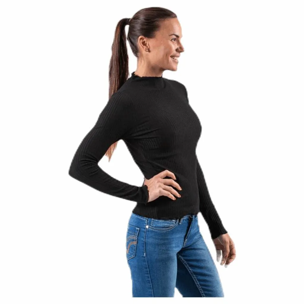 Emma L/S High Neck Top Jrs Black*Only Best