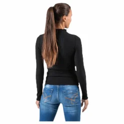 Emma L/S High Neck Top Jrs Black*Only Best