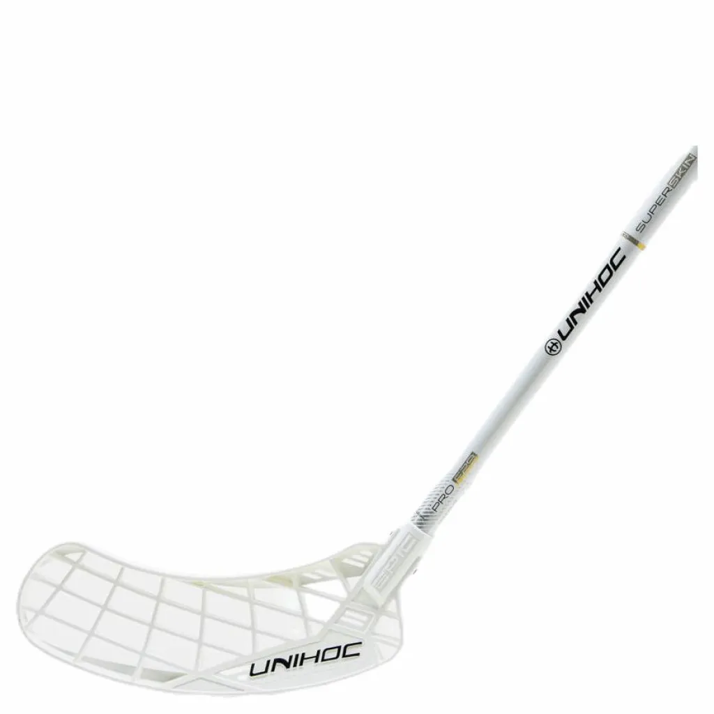 Unihoc Epic Superskin Pro 100 cm Flex 29 White/Yellowd Vit och Guld Hot