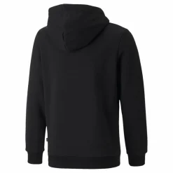 Puma Ess+ 2 Col Big Logo Hoodie Fl   Black-vibrant Orange Svart Clearance