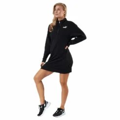 Puma Ess+ Half-Zip Dress Tr Black Svart New