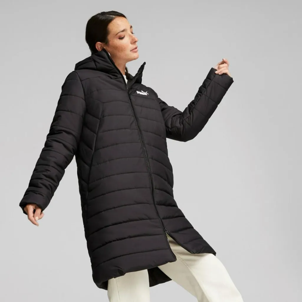 Puma Ess Hooded Padded Coat Black Svart Best
