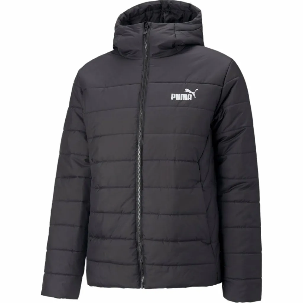 Puma Ess Hooded Padded Jacket Black Svart Best
