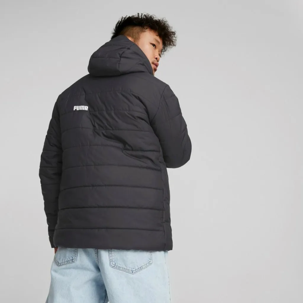 Puma Ess Hooded Padded Jacket Black Svart Best