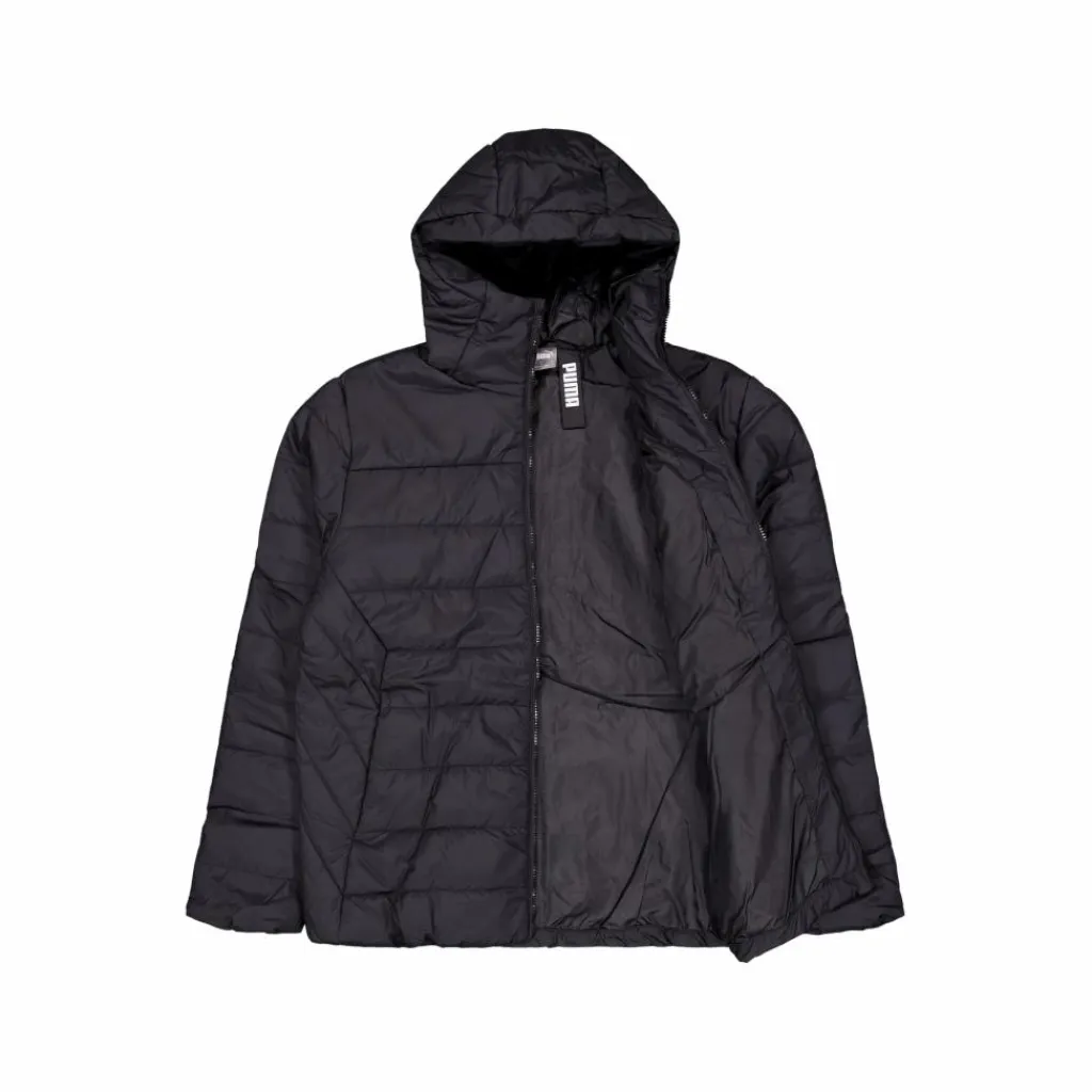 Puma Ess Hooded Padded Jacket Black Svart Best