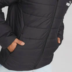 Puma Ess Hooded Padded Jacket Black Svart Best