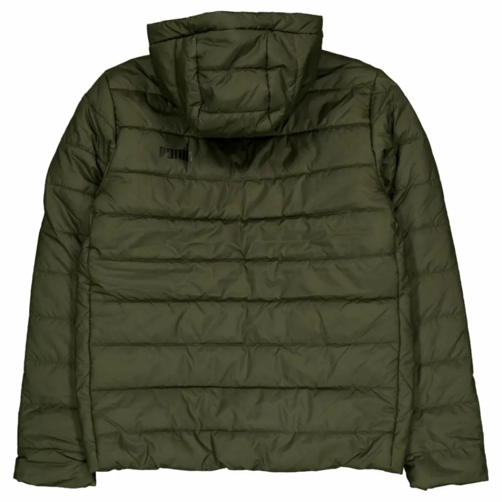 Ess Hooded Padded Jacket Dark Olive*Puma Hot