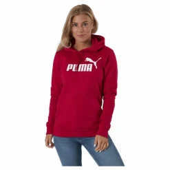 Puma Ess Logo Hoodie Fl (s) Persian Red Röd Sale