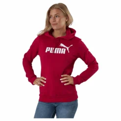 Puma Ess Logo Hoodie Fl (s) Persian Red Röd Sale