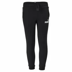 Puma Ess Logo Pants Fl Cl B Black Grå Discount