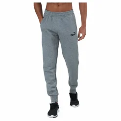 Puma Ess Logo Pants Fl Cl Medium Gray Heather Grå Discount