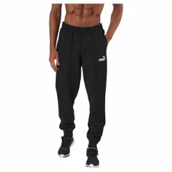 Puma Ess Logo Pants Fl Cl Black Grå Online