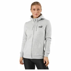 Ess Small Logo Full-zip Hoodie Light Gray Heather*Puma Hot