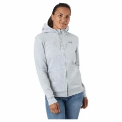 Puma Ess Small Logo Full-zip Hoodie Black Cat Grå Discount