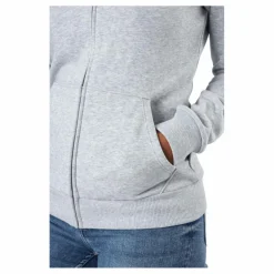 Puma Ess Small Logo Full-zip Hoodie Black Cat Grå Discount