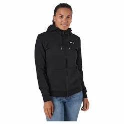 Puma Ess Small Logo Full-zip Hoodie Black-cat Svart Clearance