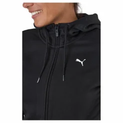 Puma Ess Small Logo Full-zip Hoodie Black-cat Svart Clearance